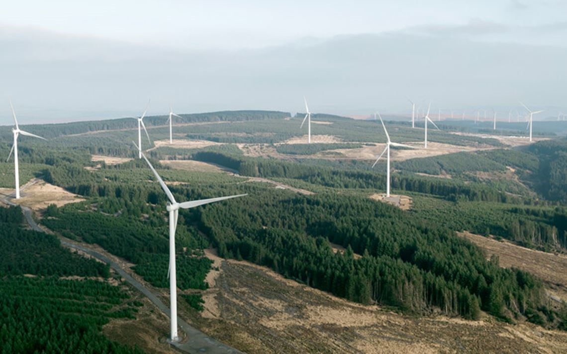 An impression of the proposed Ourack wind farm around 10kms north of Grantown.
